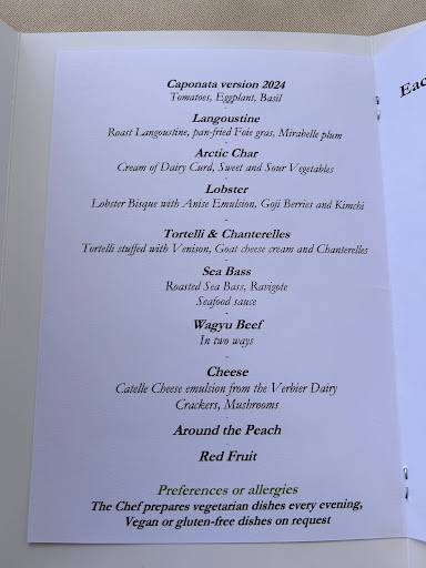 Menu di Restaurant La Table d'Adrien 