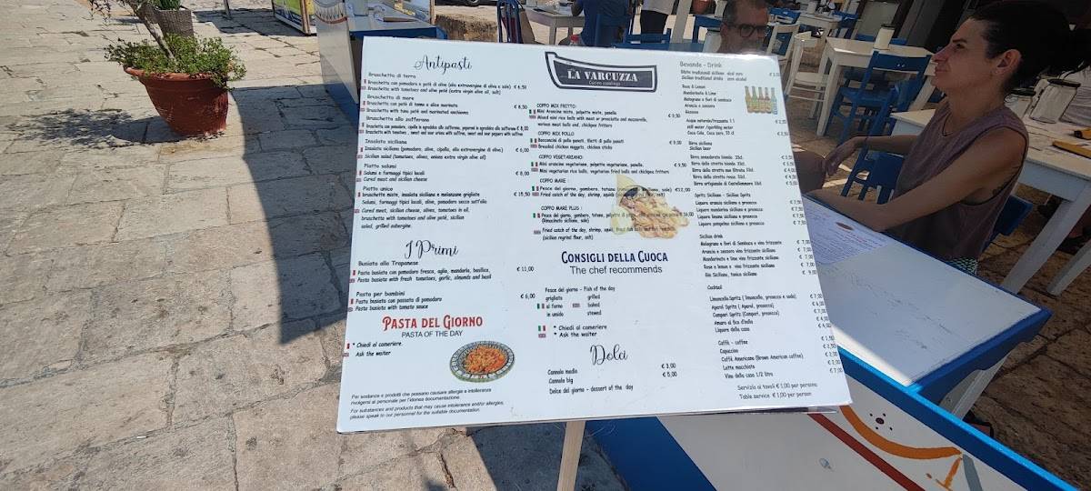 Menu di La Varcuzza 
