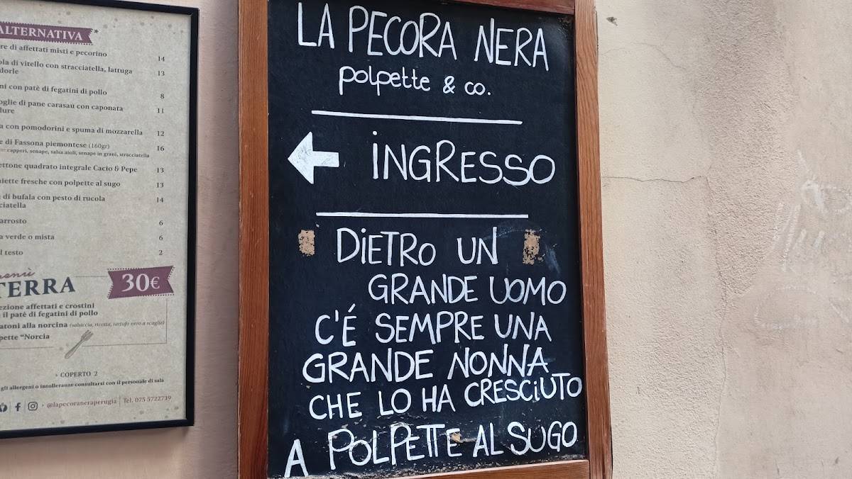 Menu di La Pecora Nera Polpette & Co. 