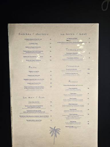 Menu de Le Galet