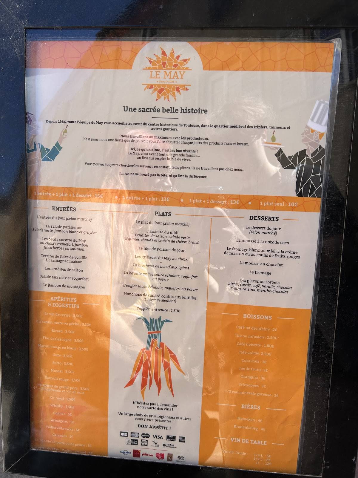 Menu de Le MAY