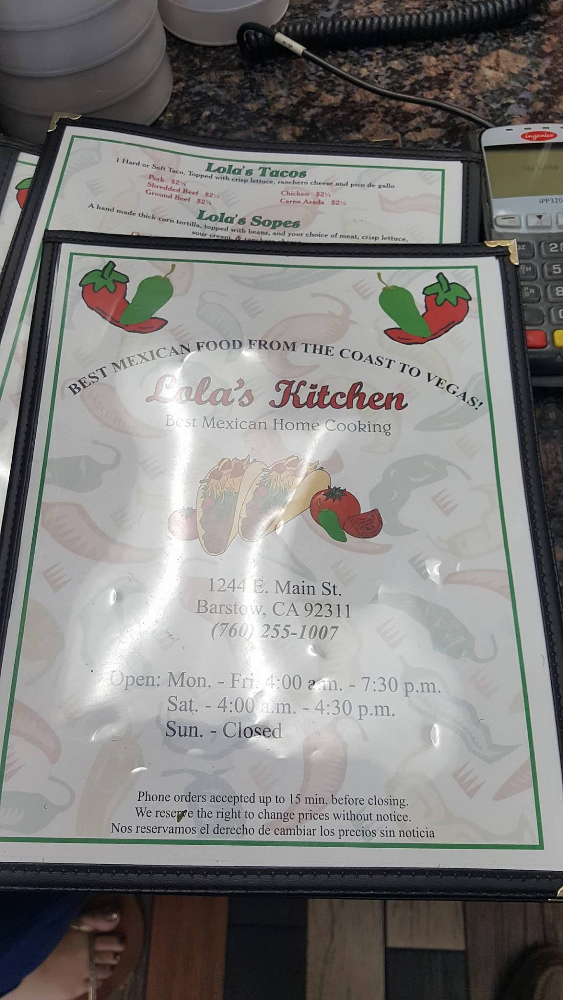 Menu At Lolas Kitchen Restaurant Barstow