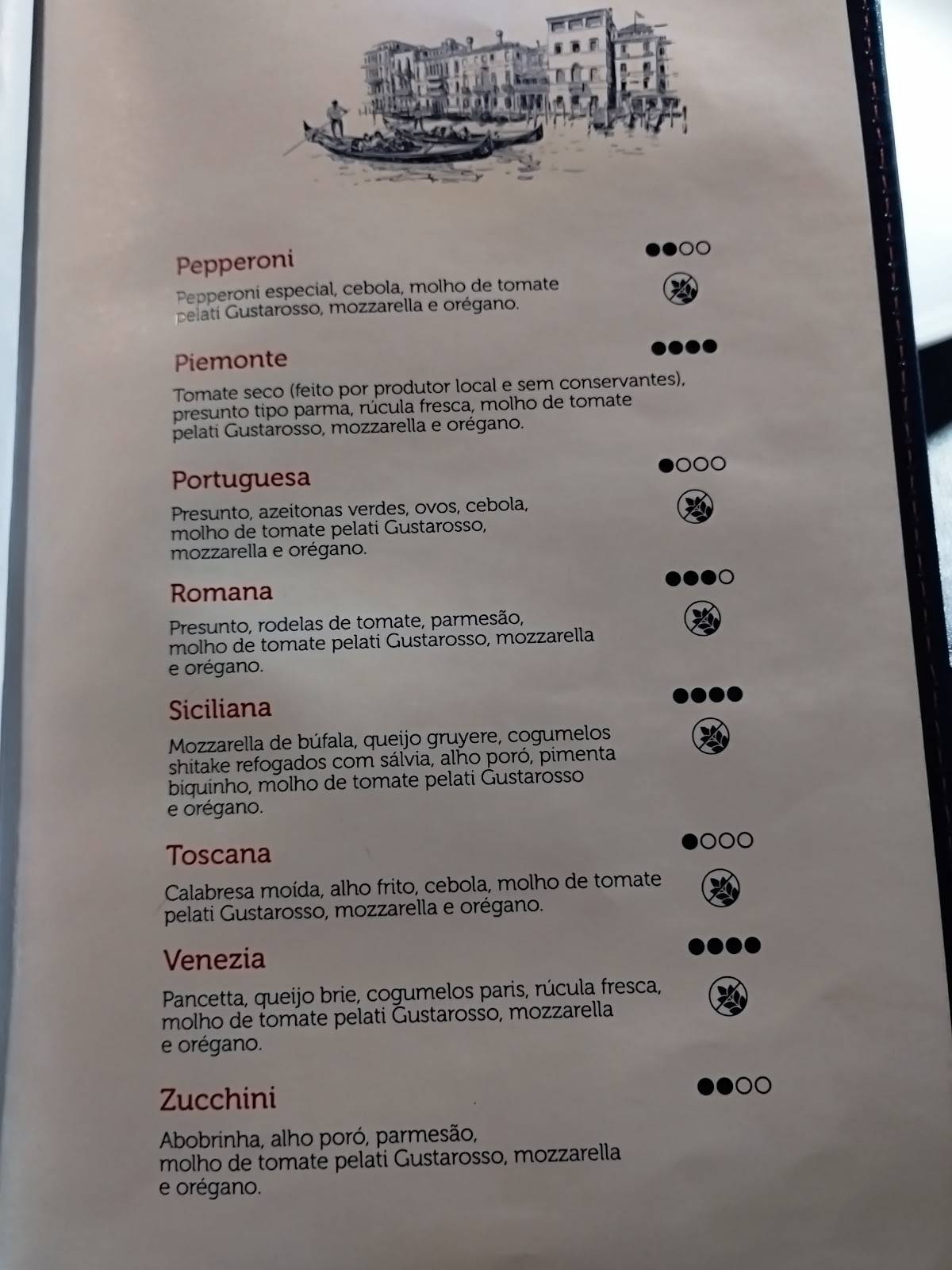 Luna Bianca Pizzeria cardápio