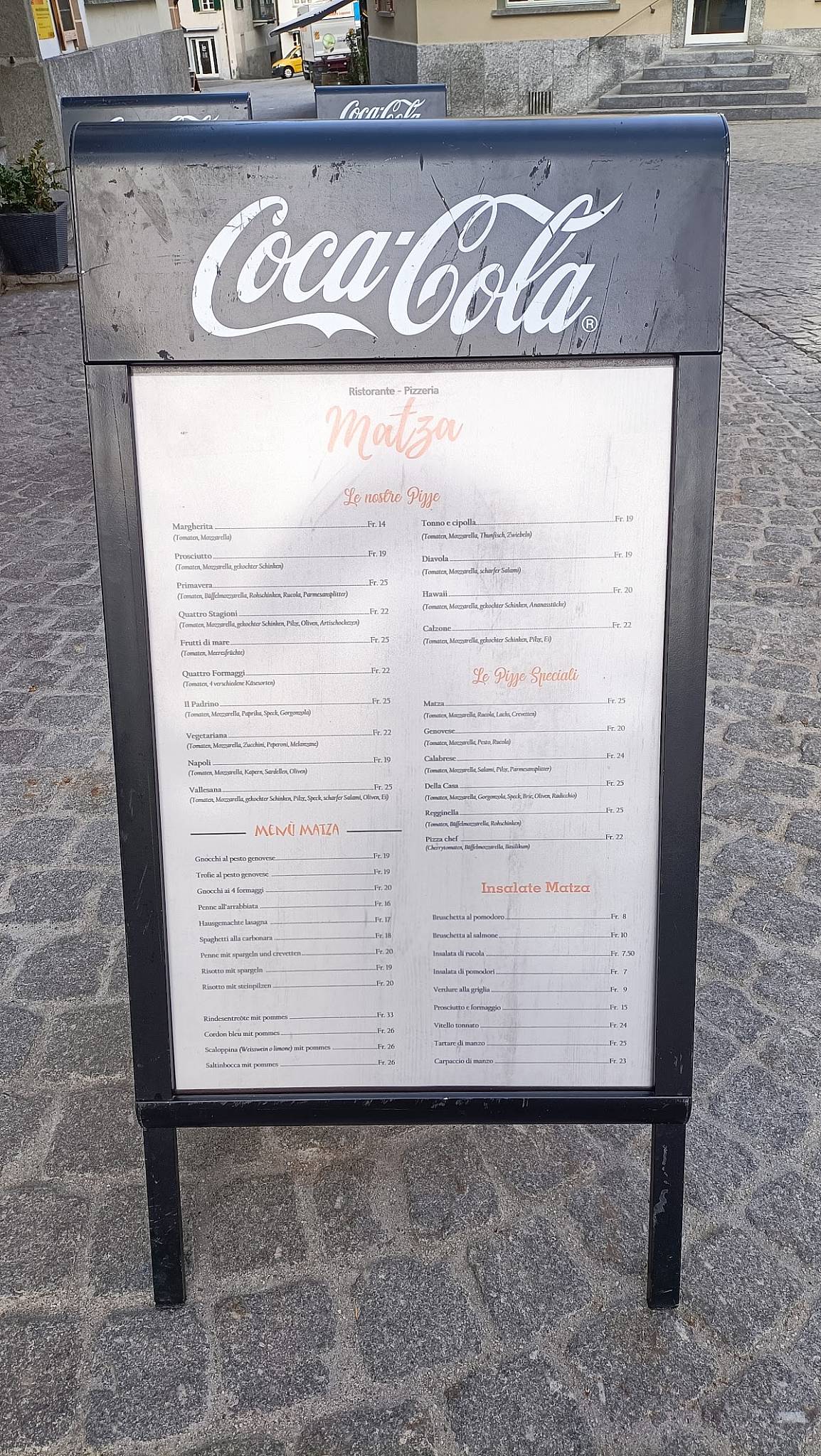 Menu di Restaurant Matza 