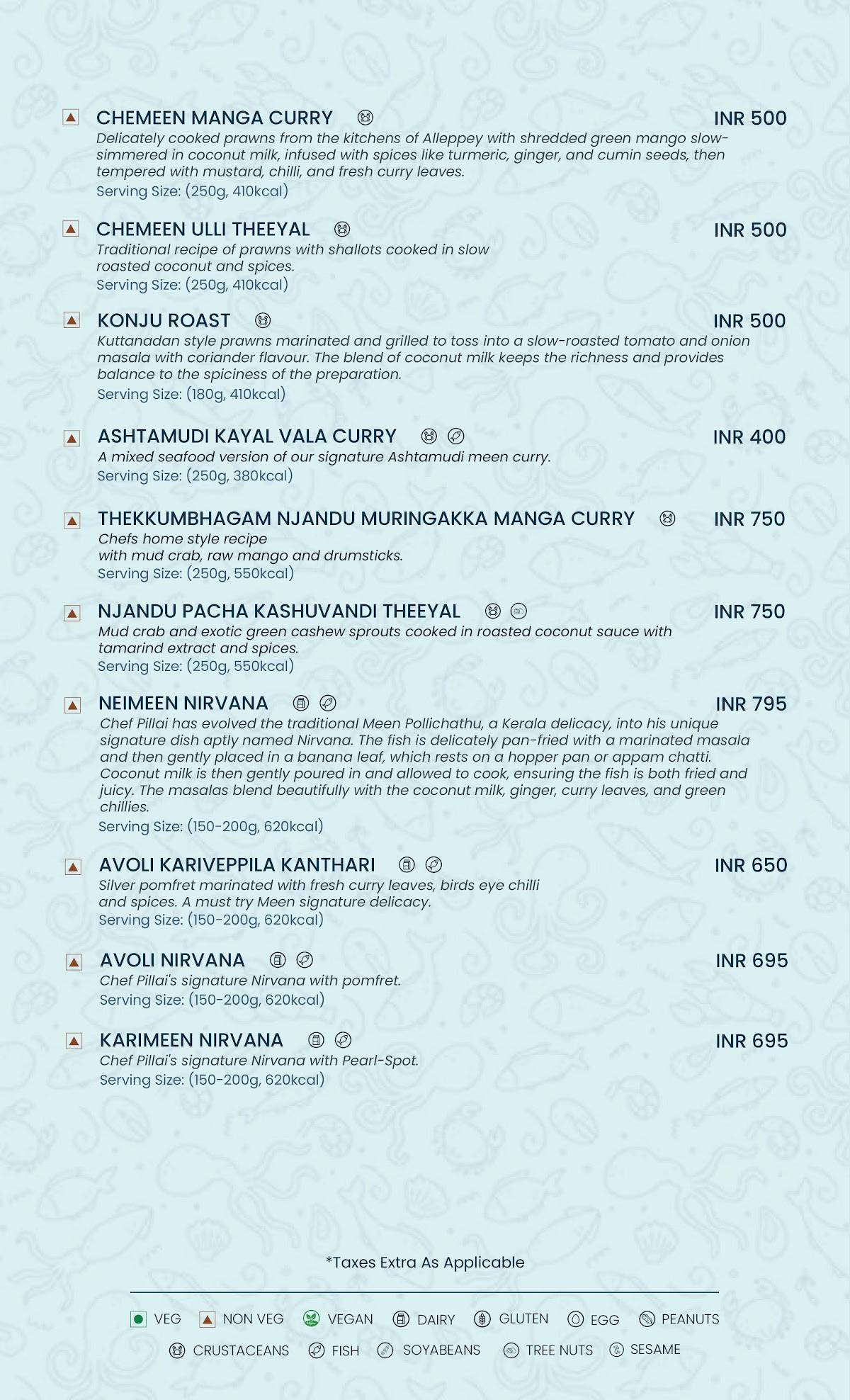 Meen by Chef Pillai menu