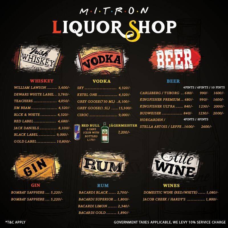 Mitron Andheri menu