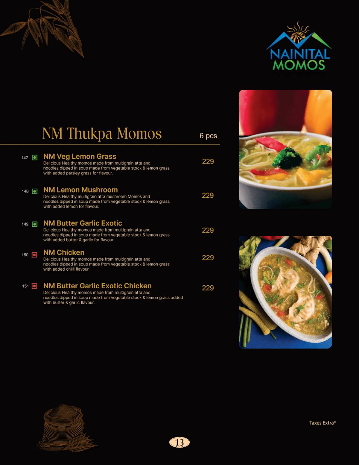 Nainital Momos - Multigrain momos menu