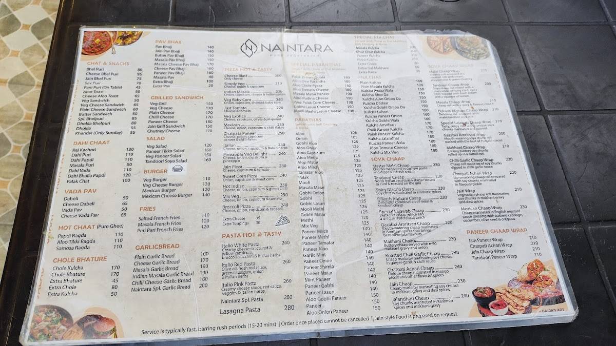 Naintara menu