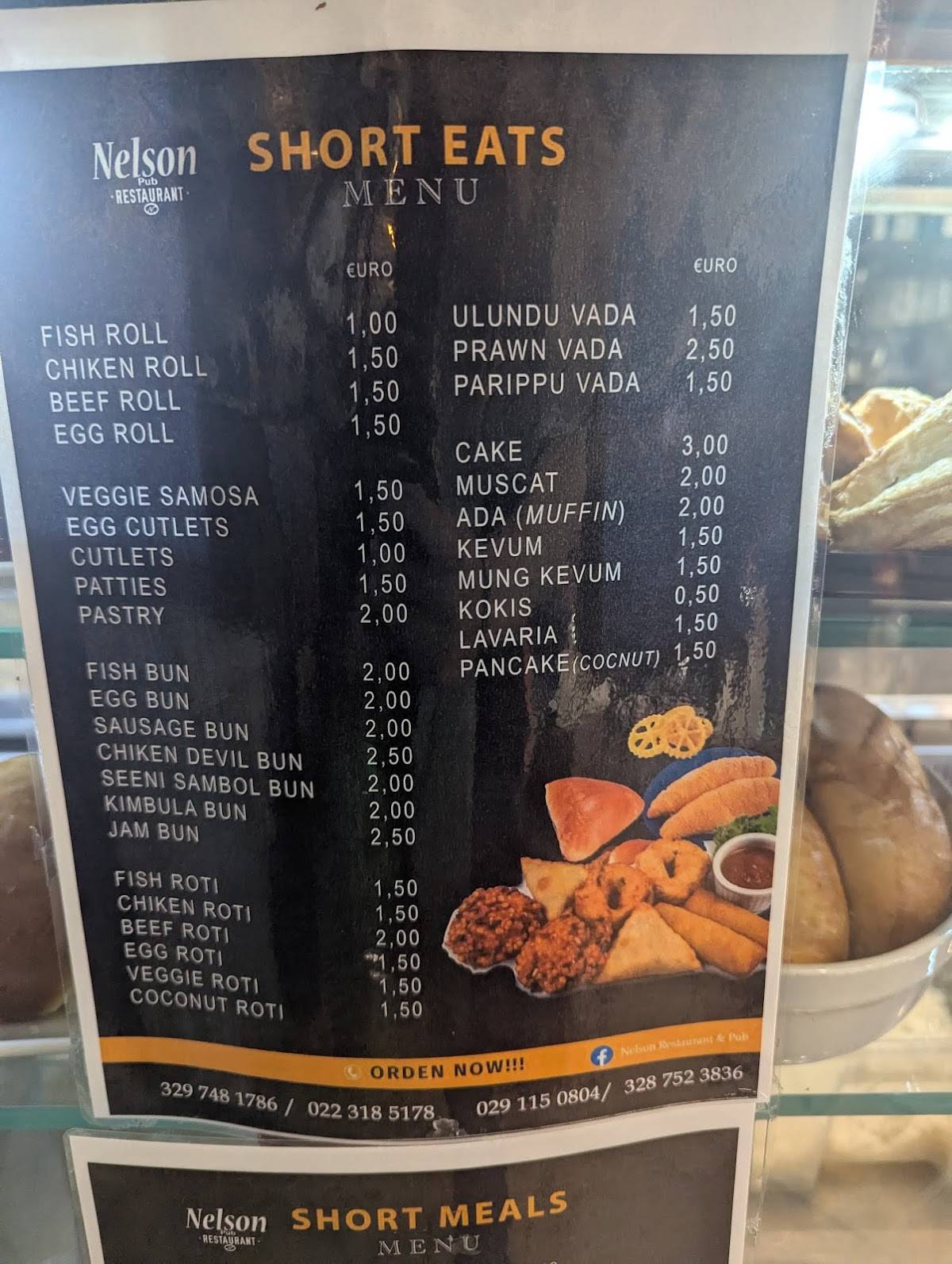 Menu di Nelson Pub & Restaurant 