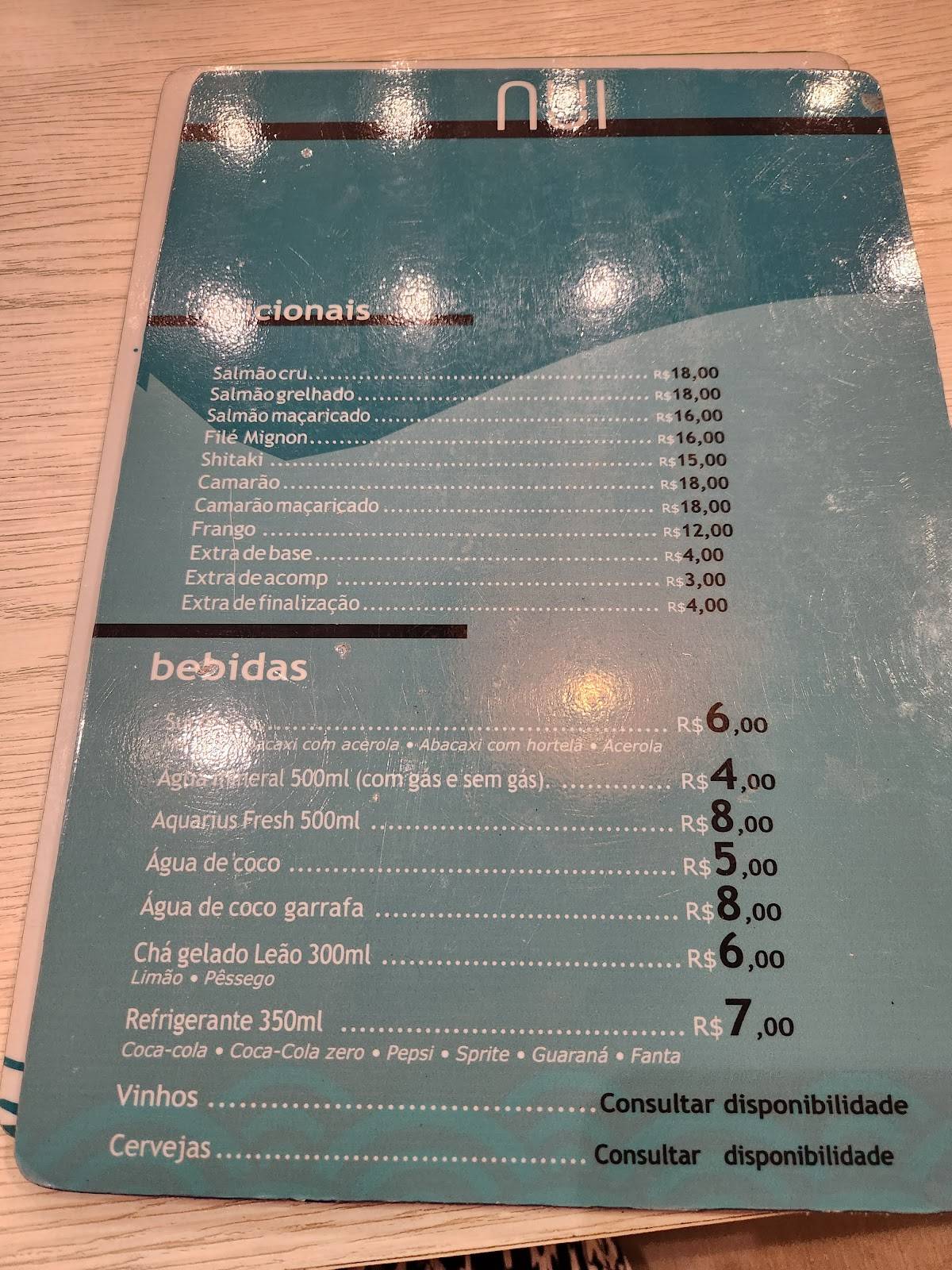 Nui Poke Maceió cardápio