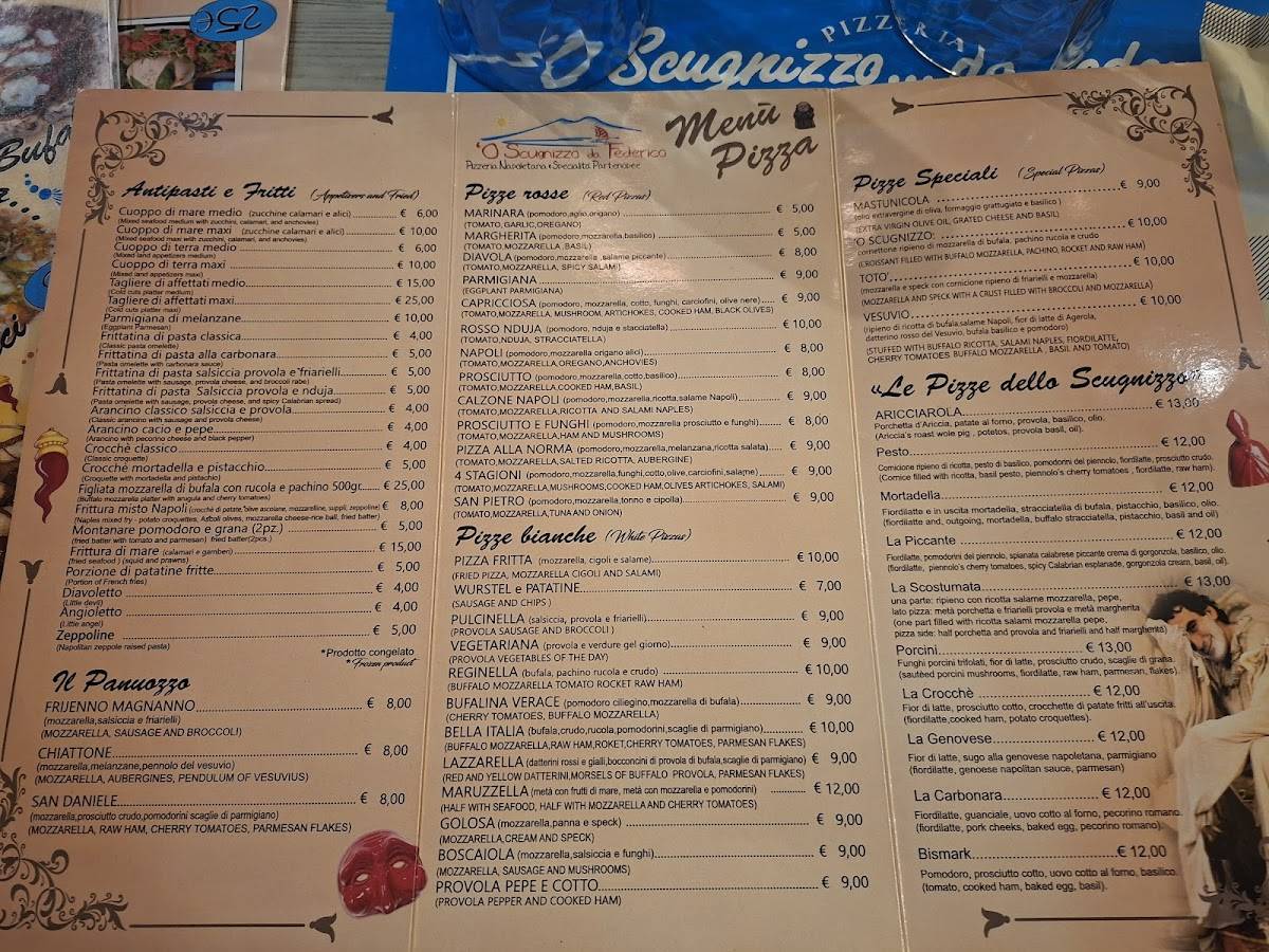 Menu di 'O Scugnizzo da Federico 