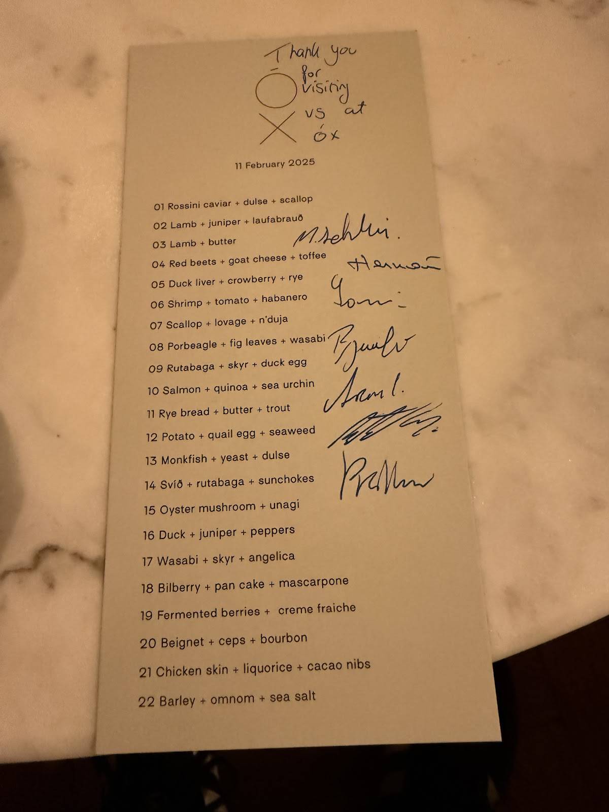Menu de ÓX