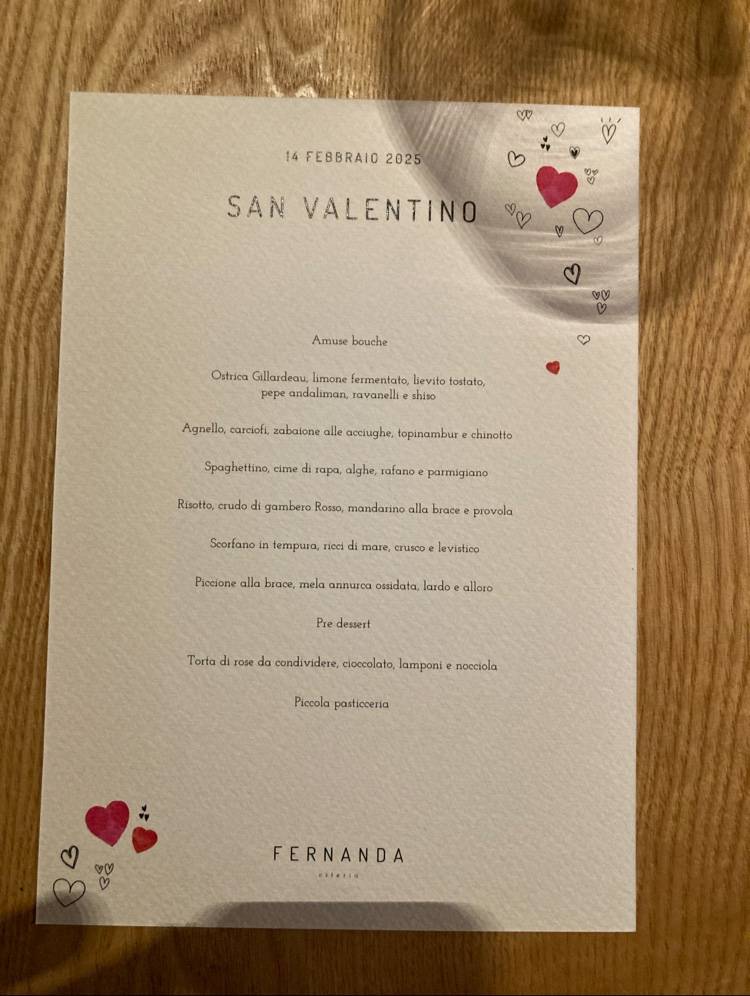 Menu di Osteria Fernanda 