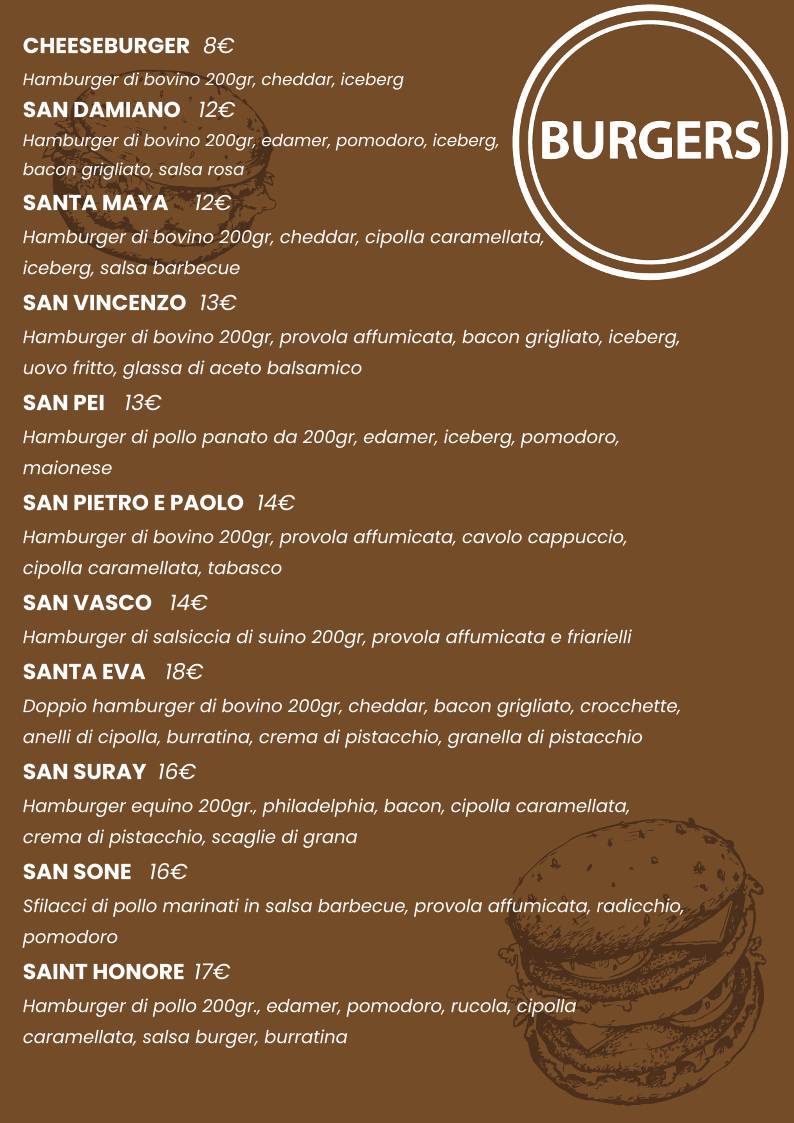 Menu di Papè Pizza|Grill 