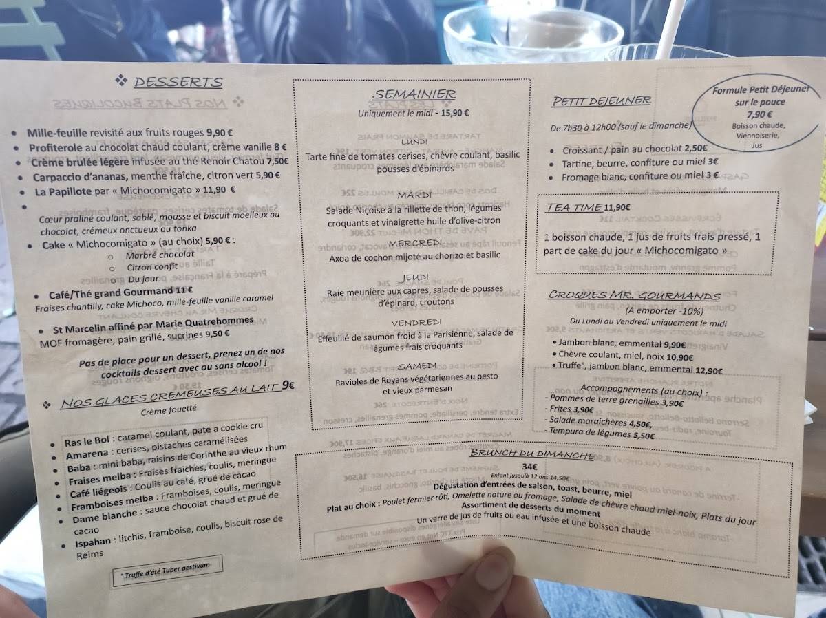 Menu de Papillote