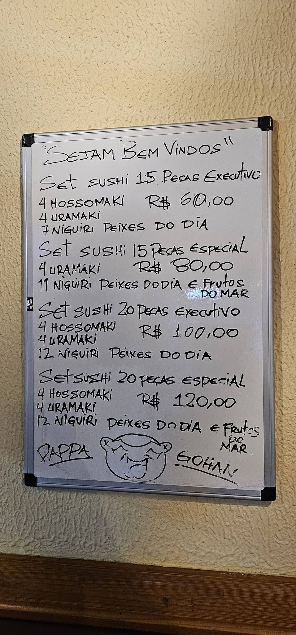 Pappa Gohan Cozinha cardápio