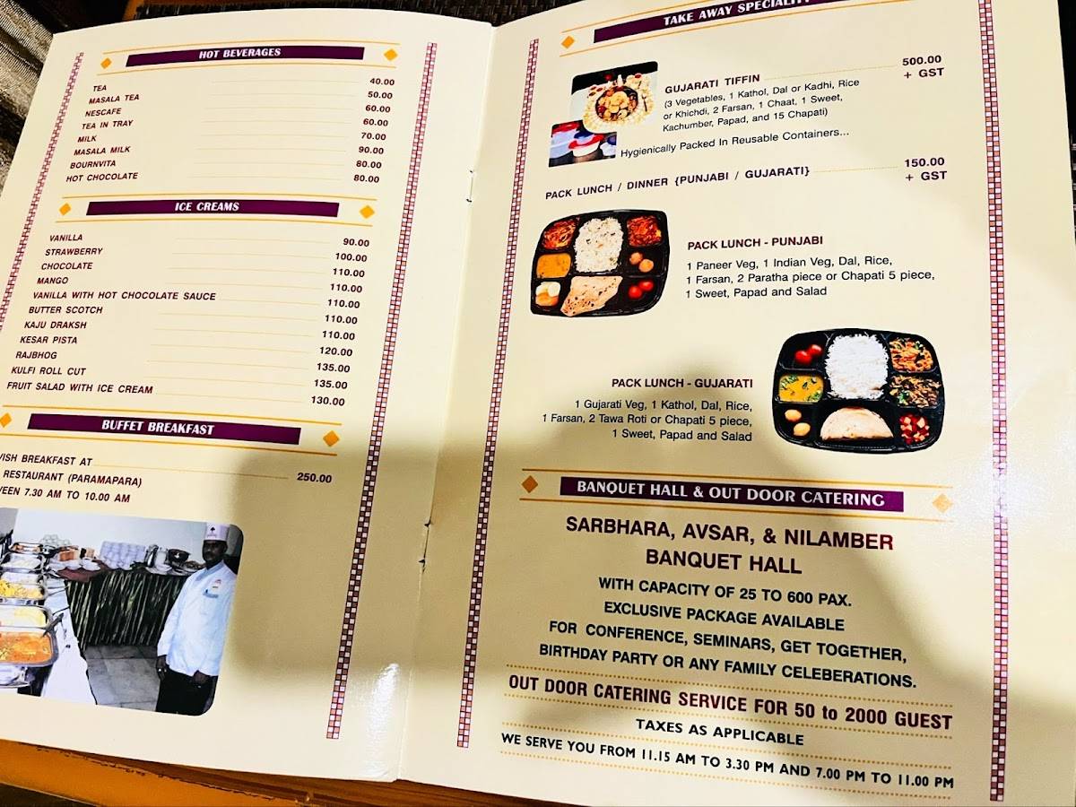 Parampara Restaurant menu