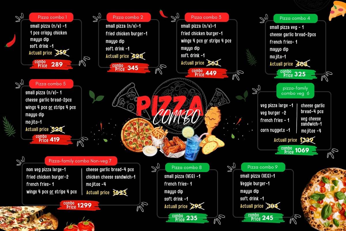 Pizza Land menu