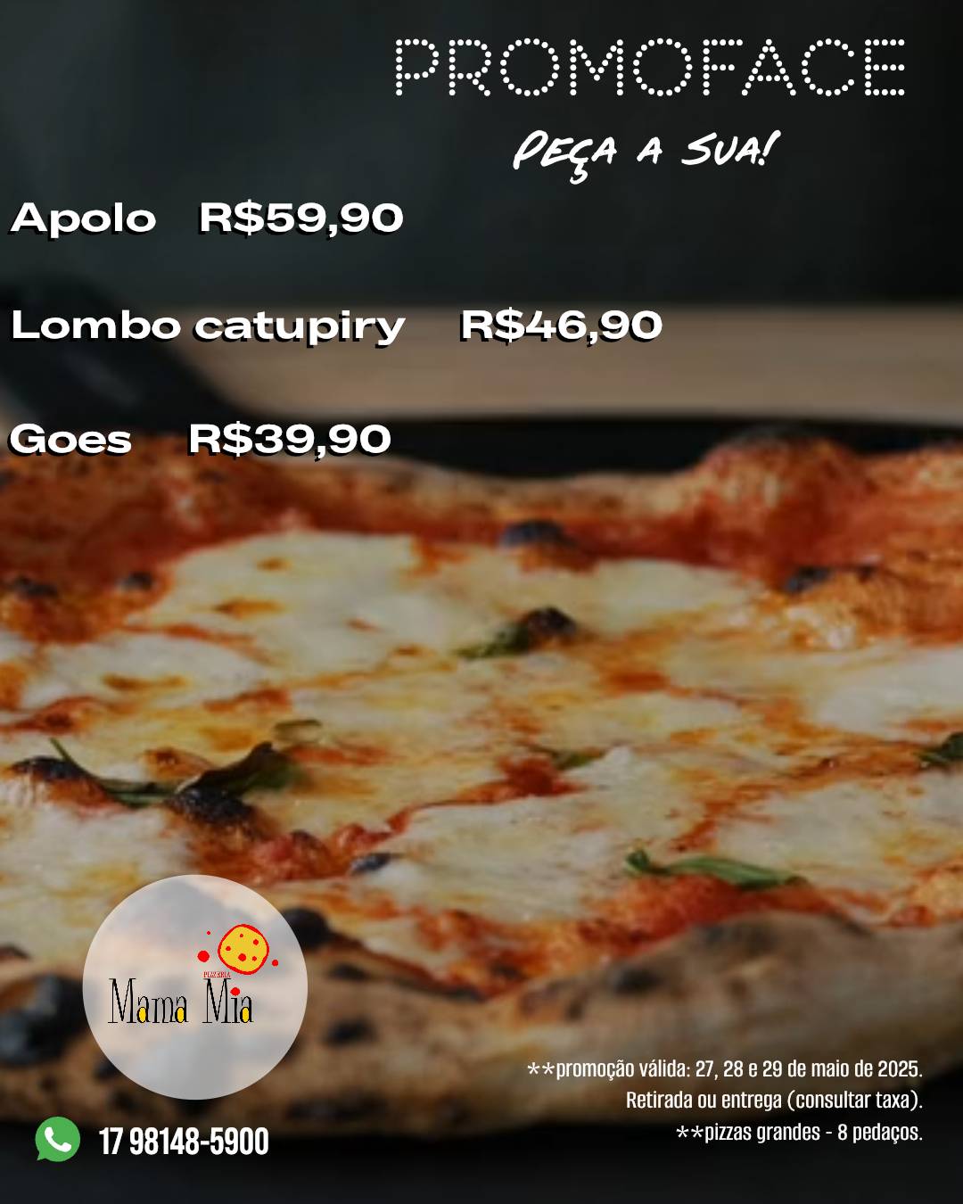 Pizzaria Mama Mia cardápio