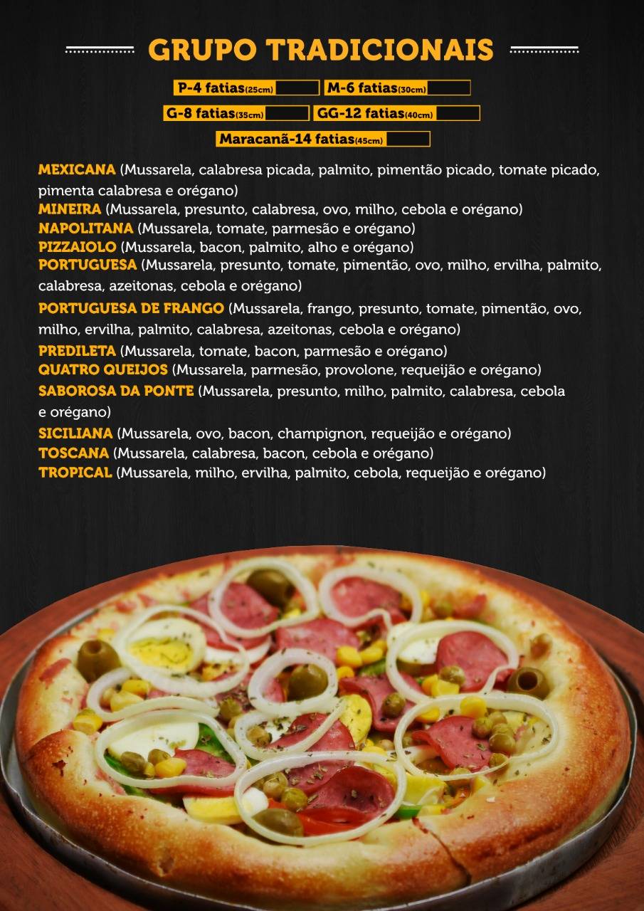 Pizzaria Ponte Nova Três Rios cardápio