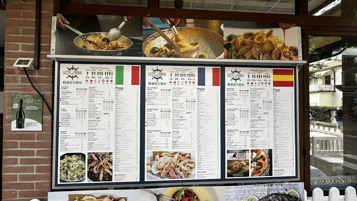 Menu di Pizzeria Ristorante Gente di Mare 