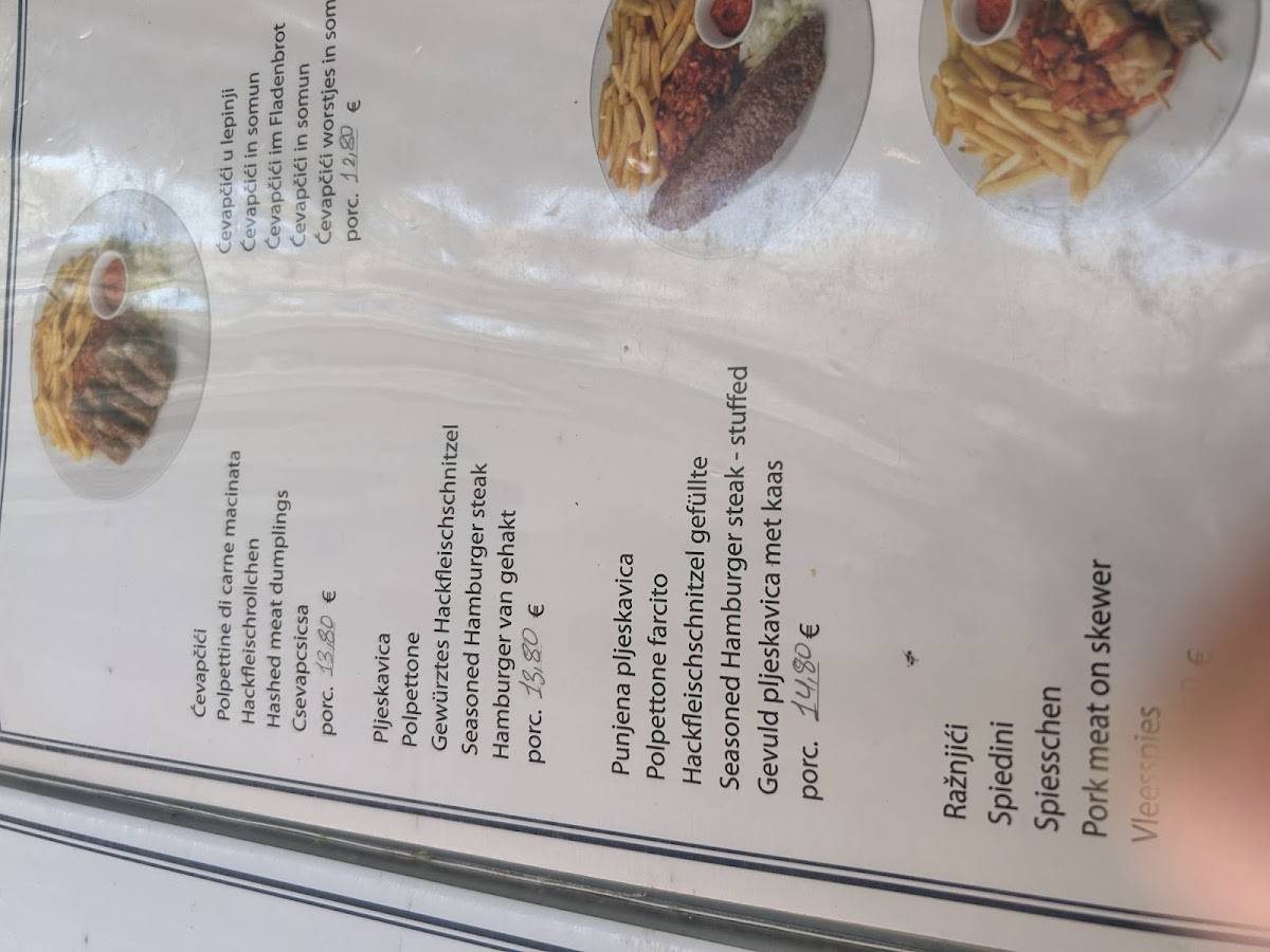 Menu di Restaurant Pizzeria VAL 