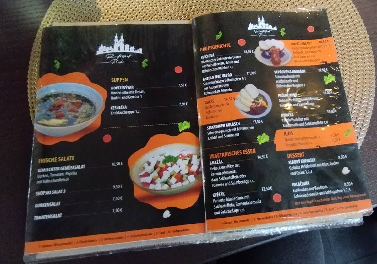 Menu de Restaurant Praha
