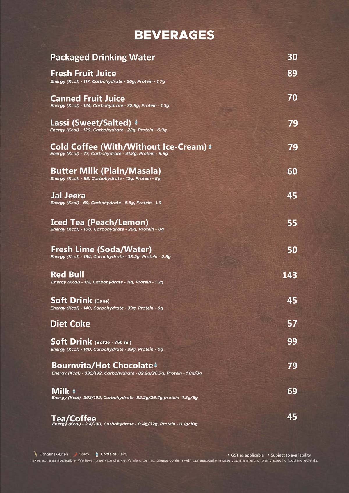 Prasadam Restaurant & Banquet, Jamnagar menu