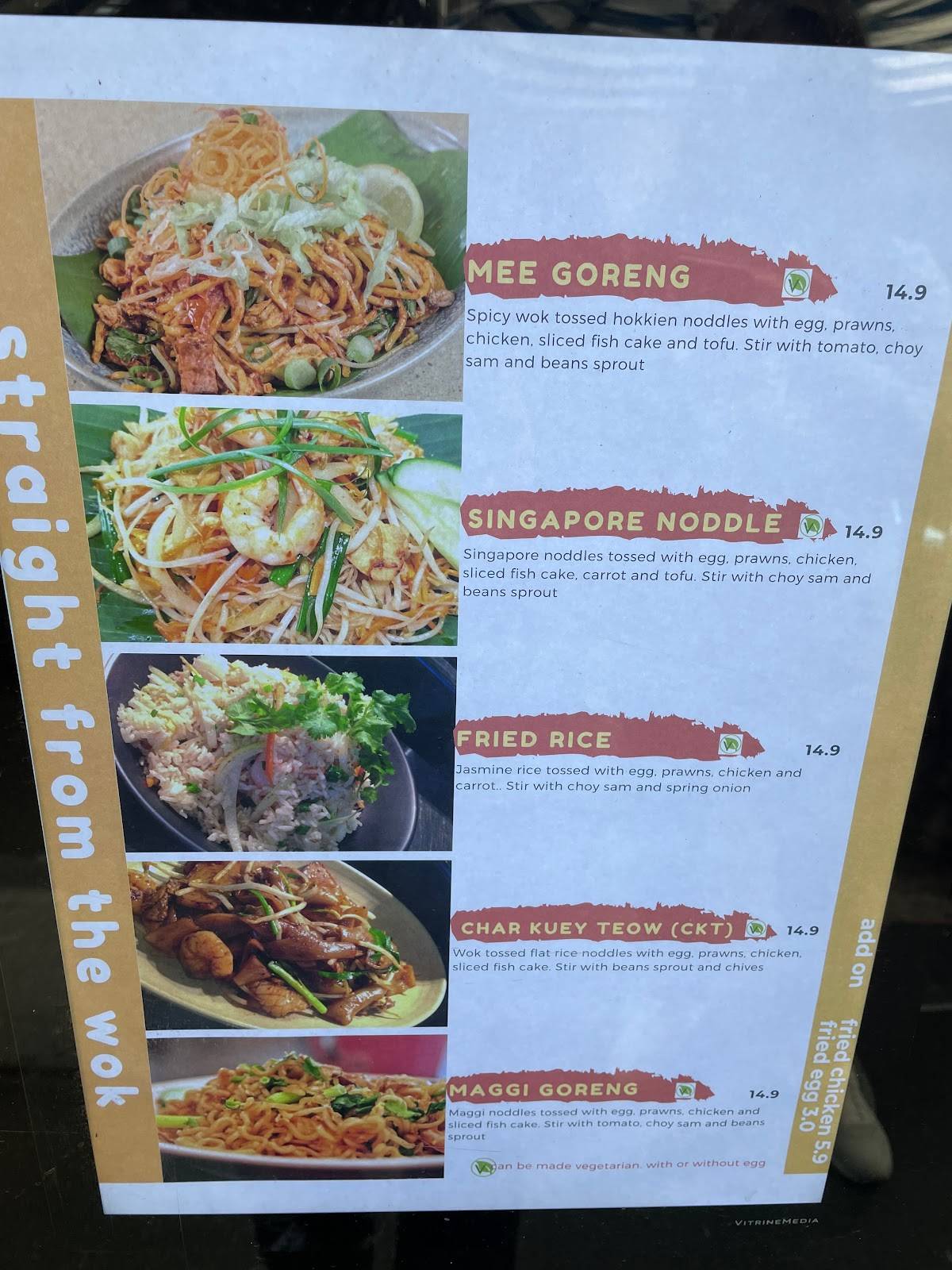 Menu at ROTI BAR, Melbourne, 416-418 Little Collins St