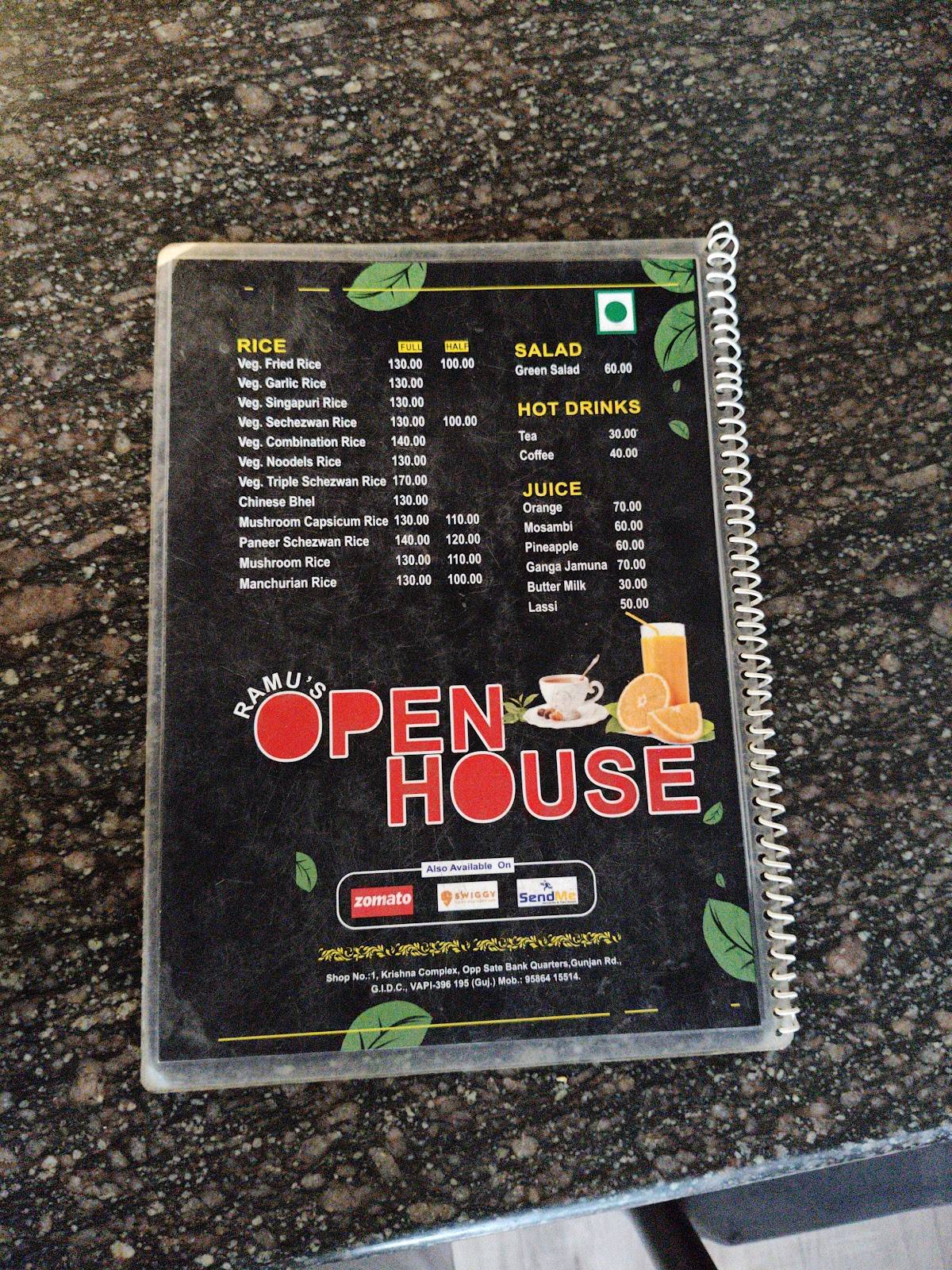 Ramus open house menu