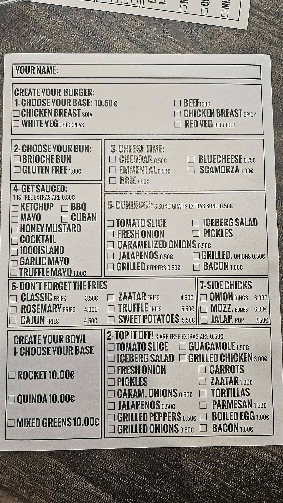 Menu di Reburger 