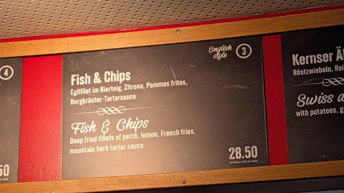 Menu di Restaurant Bellevue 