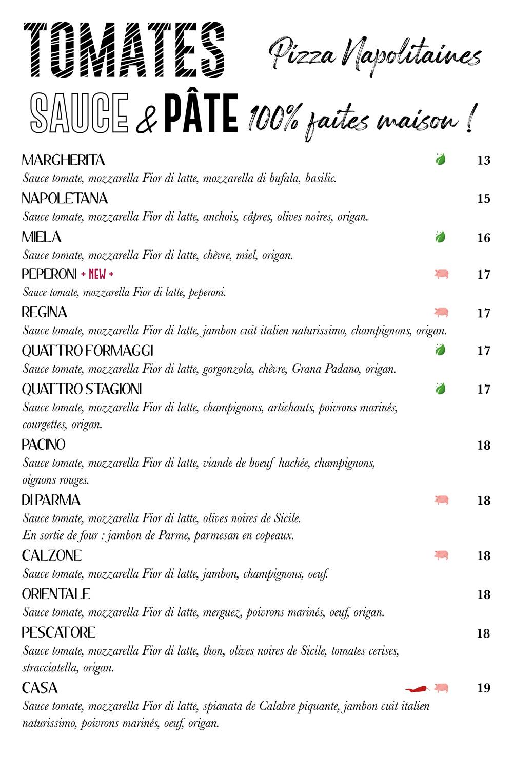 Menu de Restaurant Compiegne - Soprano