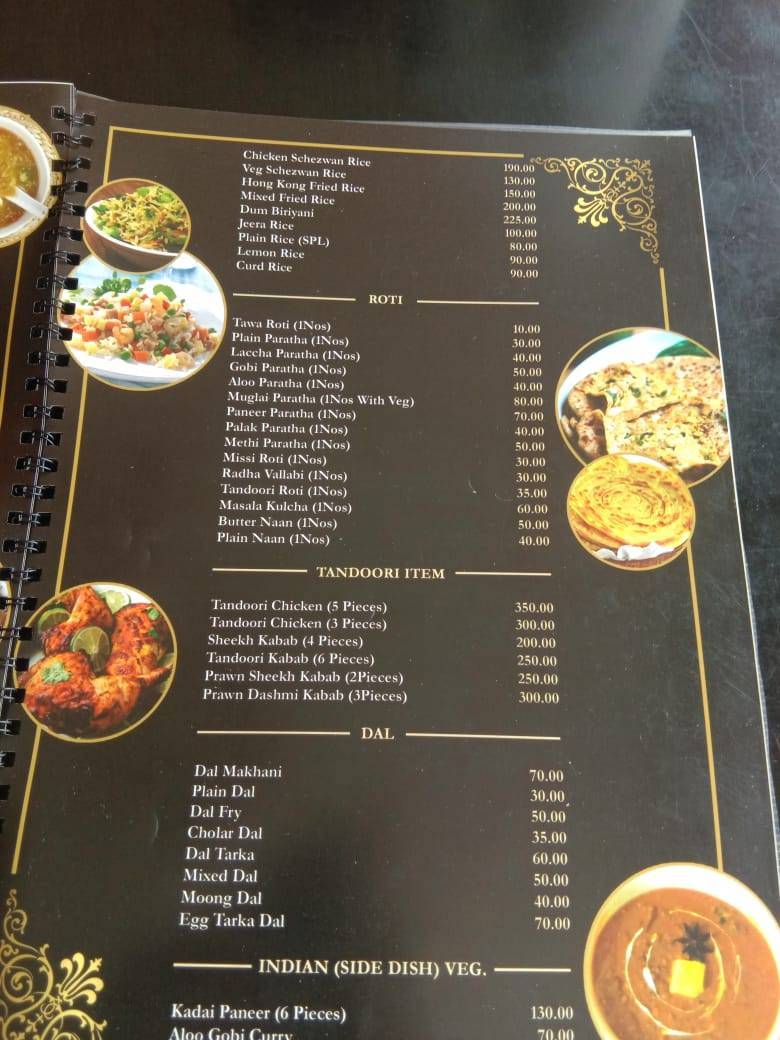 Zaika Restaurant menu