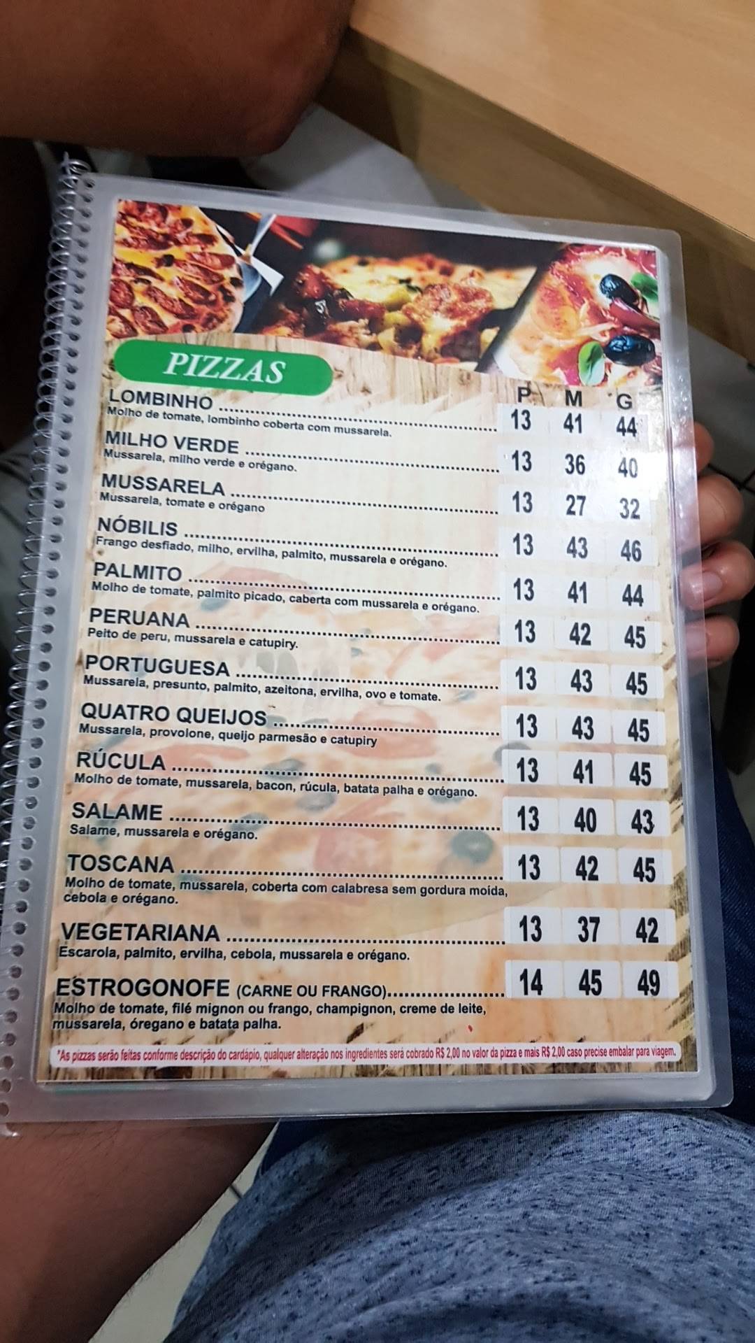 Restaurante Nobílis cardápio