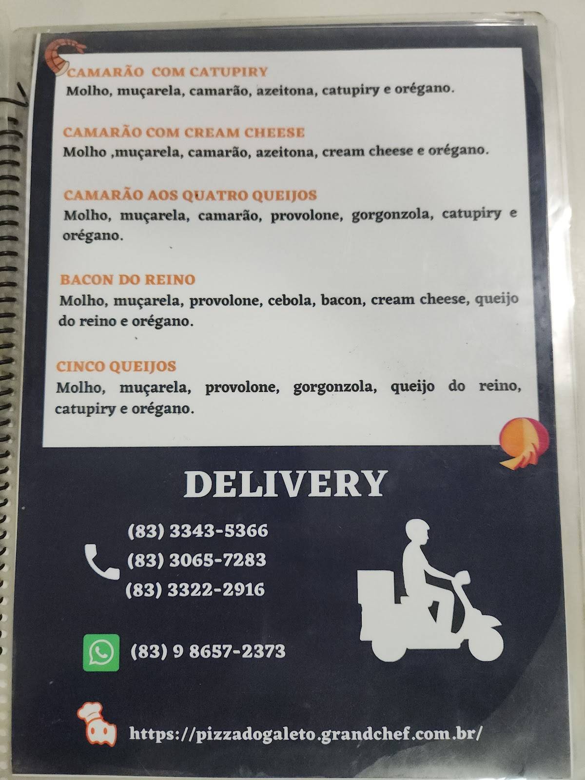 Restaurante e Pizzaria do Galeto cardápio