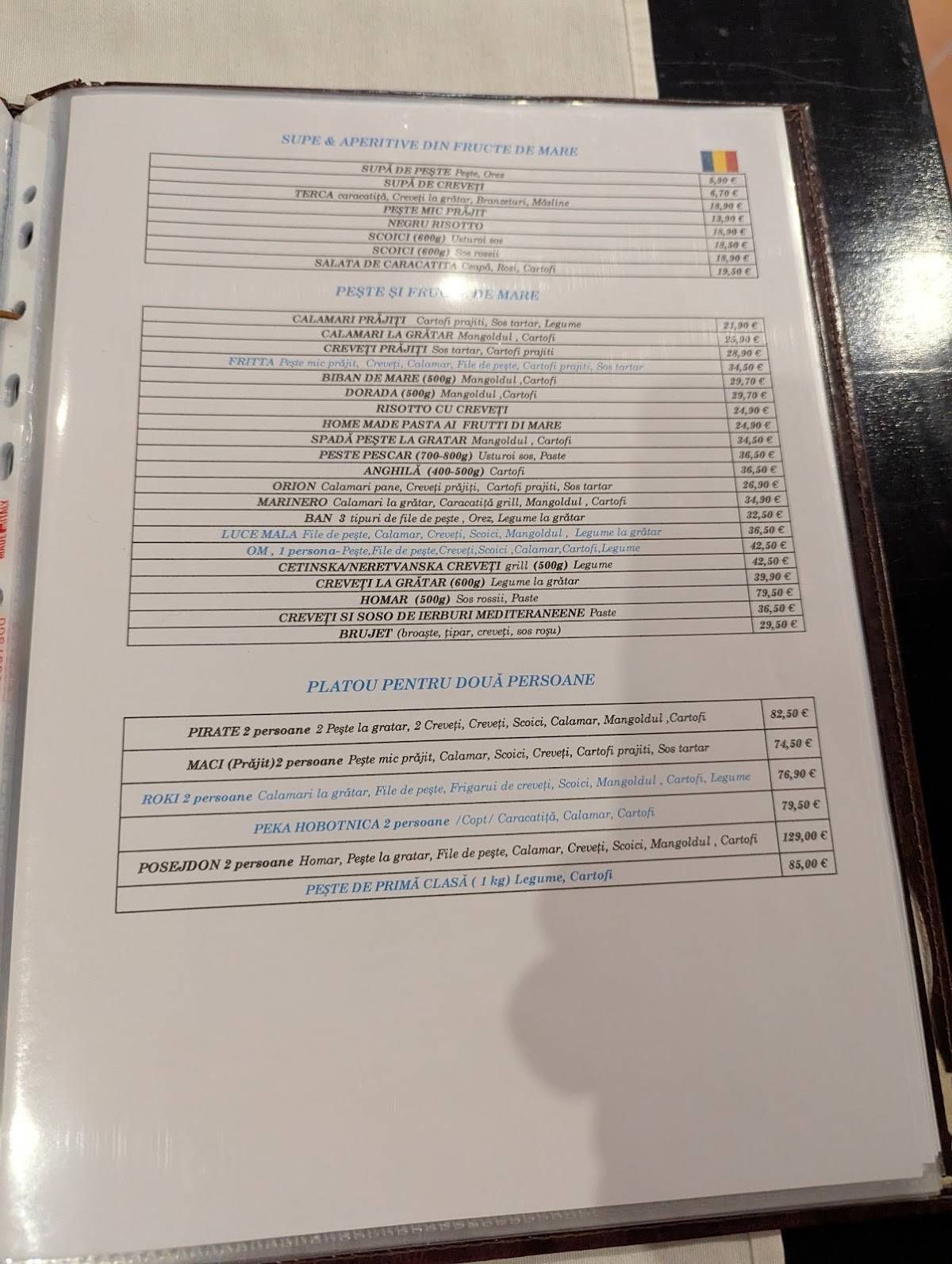 Menu di Restoran PULJIZ 