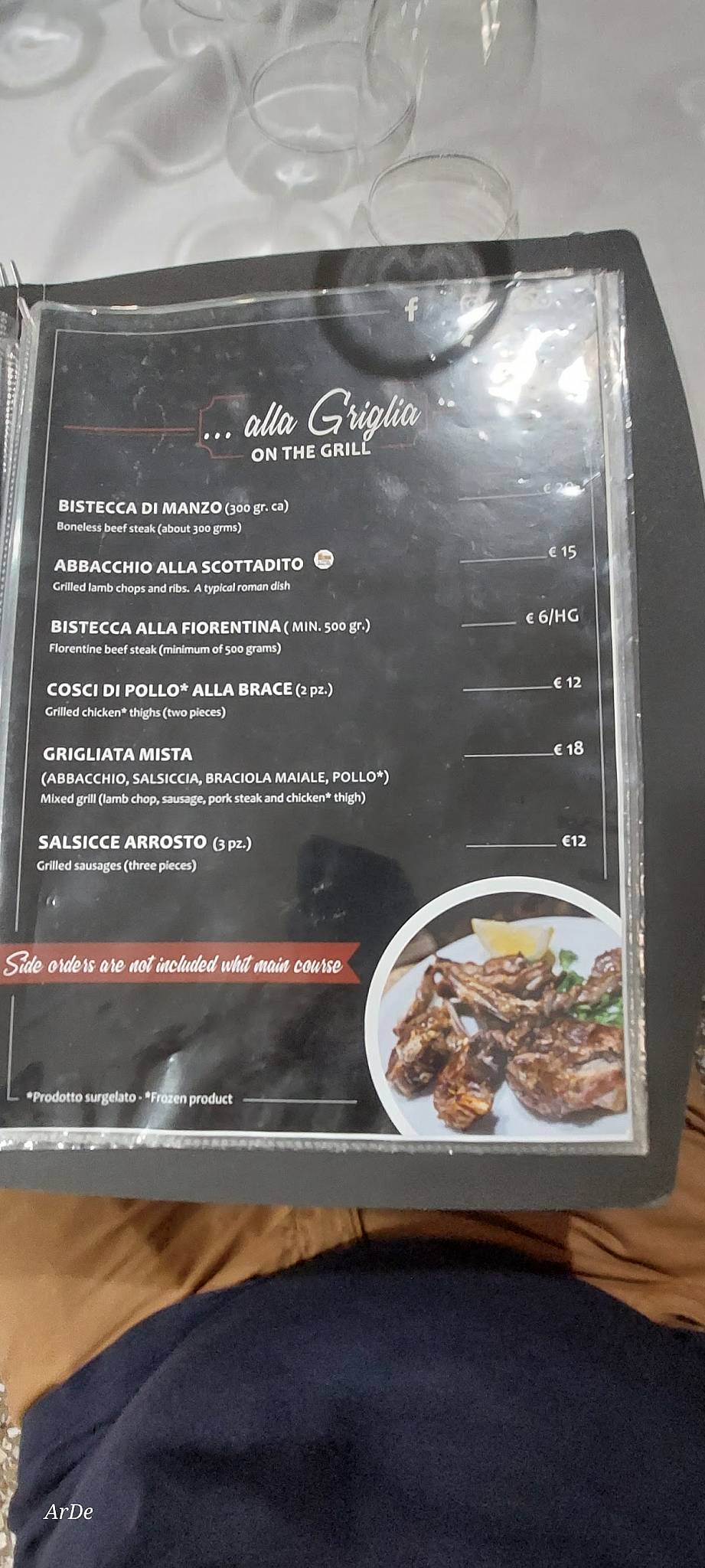 Menu di Ristorante Alfredo alla scaletta 