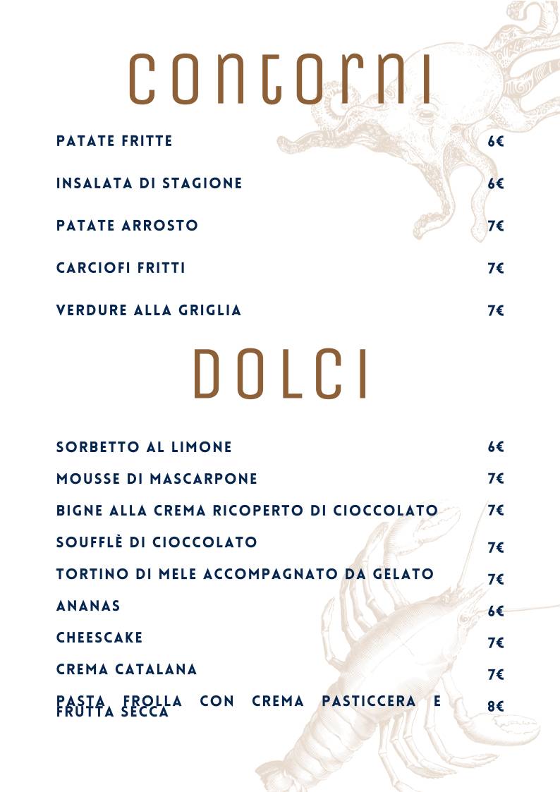 Menu di Ristorante Da Settimo 