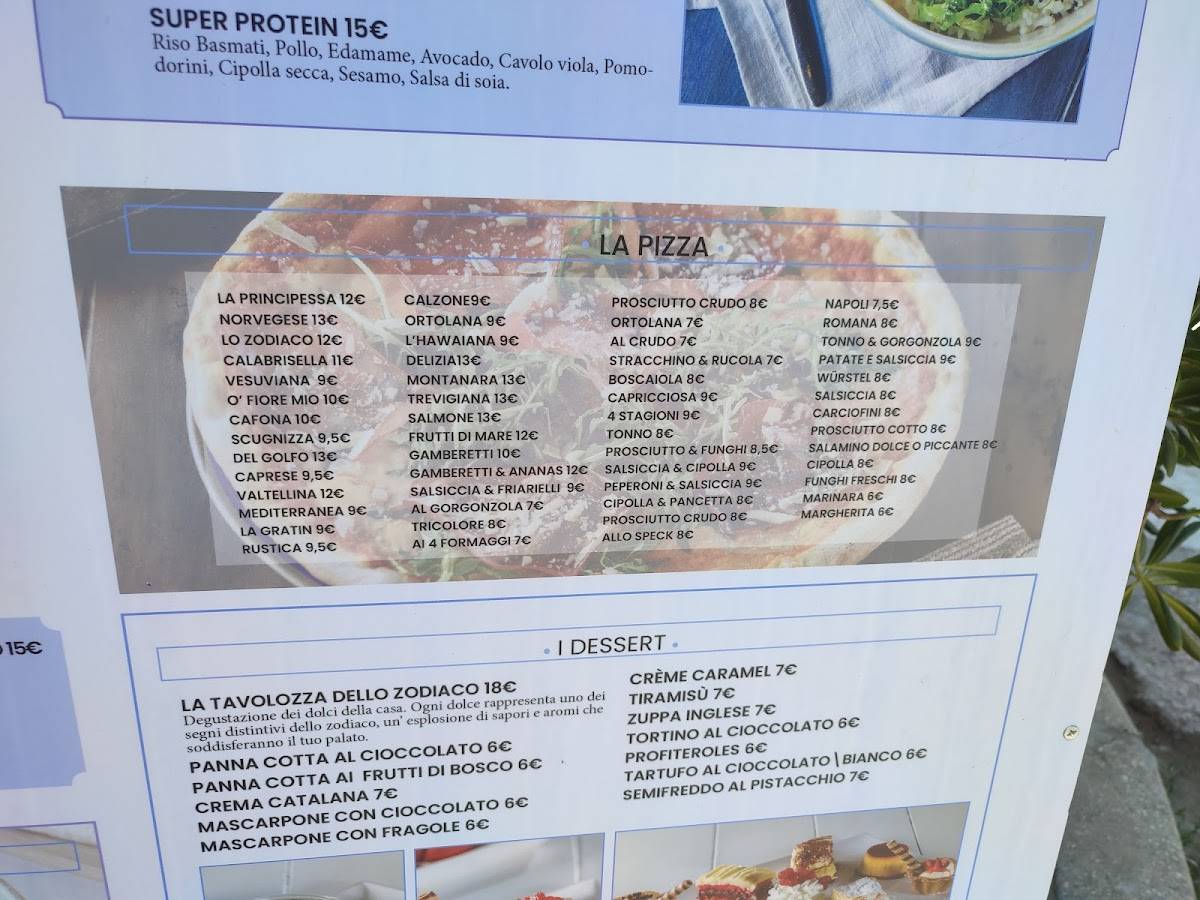 Menu di Lo Zodiaco 