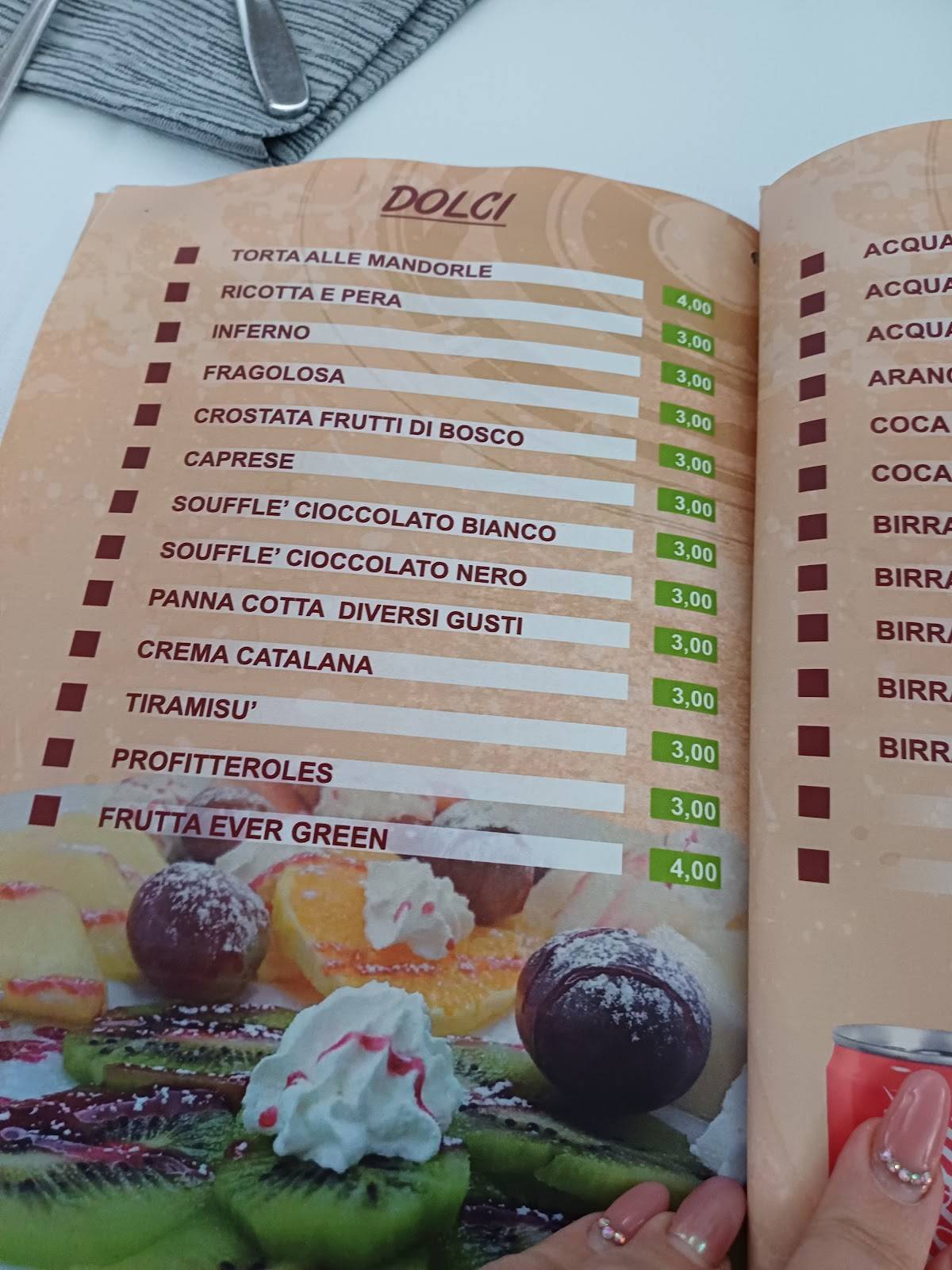 Menu di Ristorante Pizzeria Ever Green 