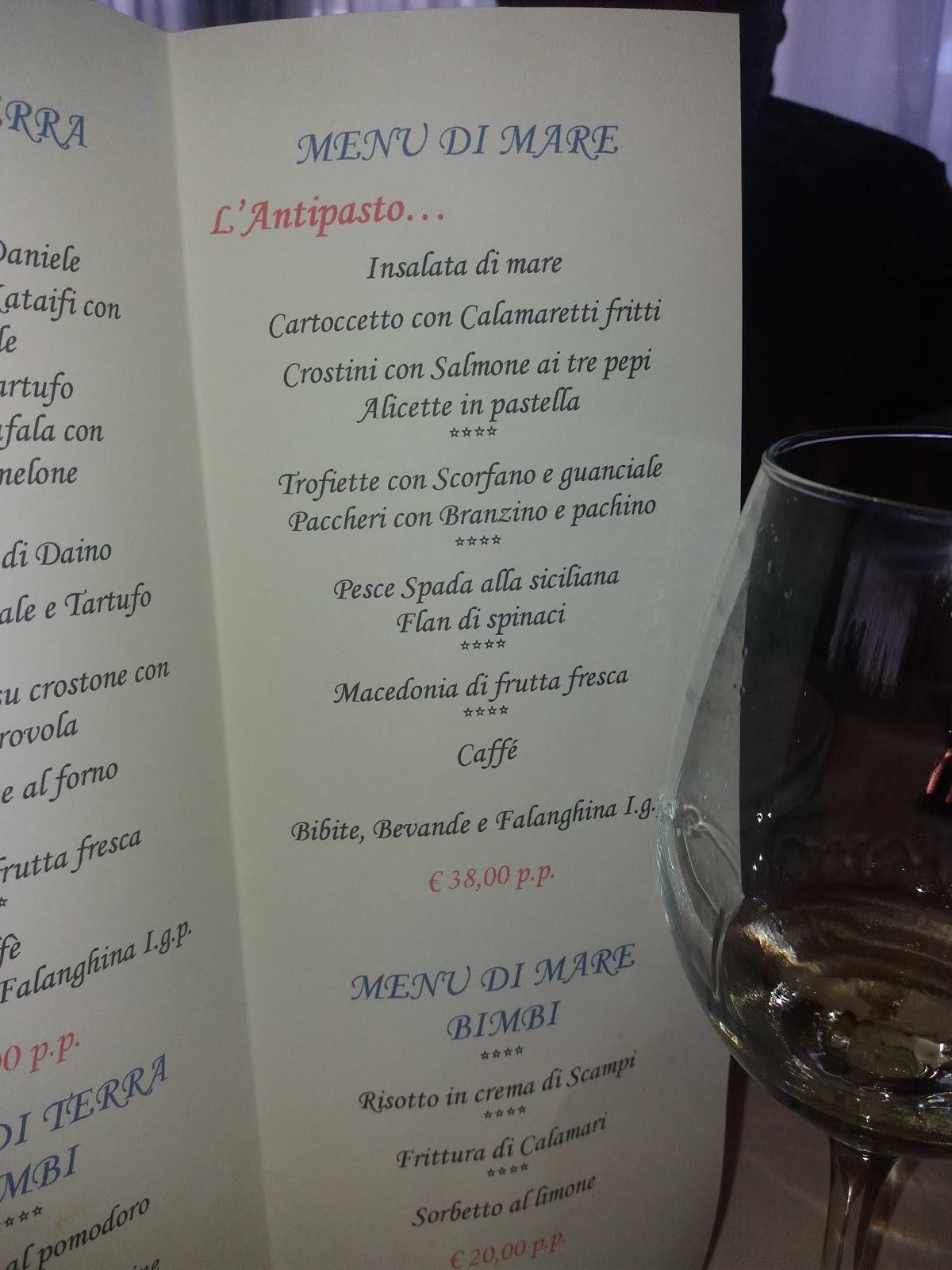 Menu di Ristorante Pizzeria La Vecchia Locanda 