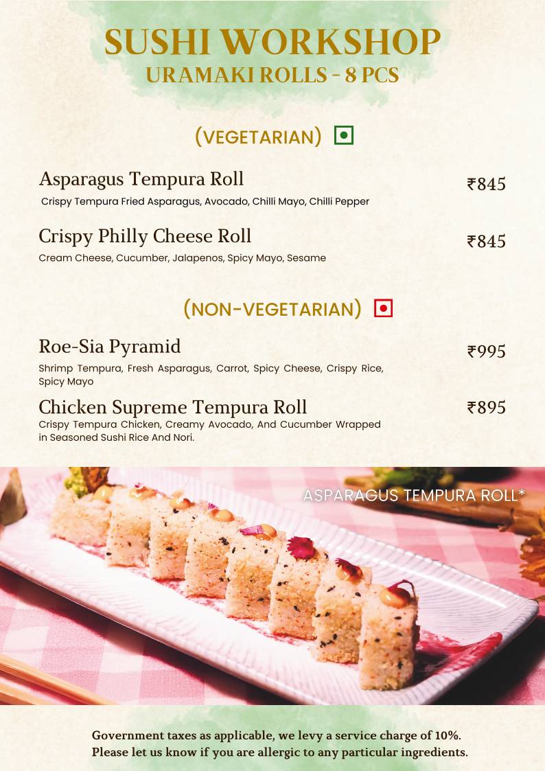 Roesia Gurugram menu