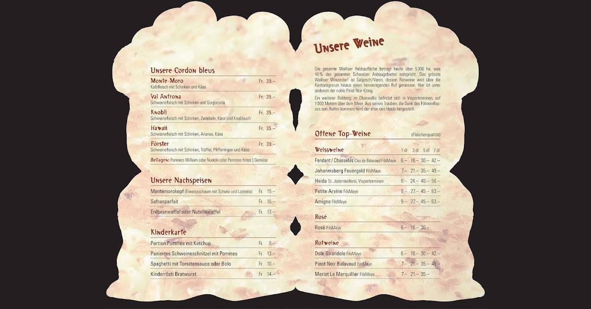 Menu di Restaurant Röstihüs 