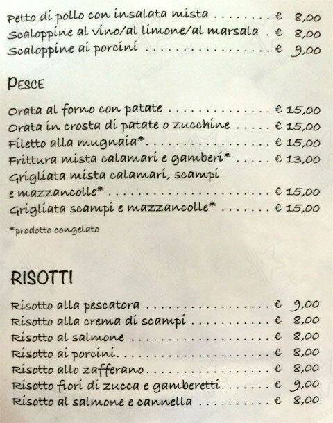 Menu di Sale e olio 