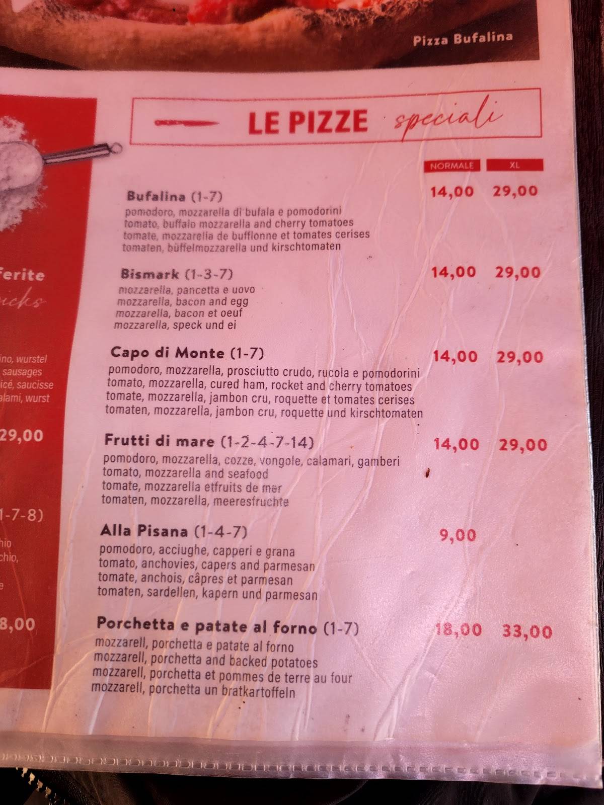 Menu di Santa Maria Pizza,Ciccia E Tradizione 