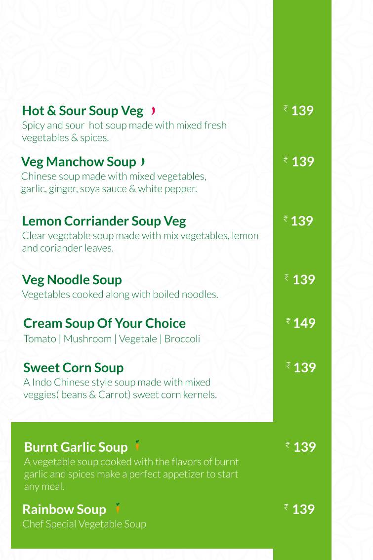 Sattvik - A Vegetarian Delight menu