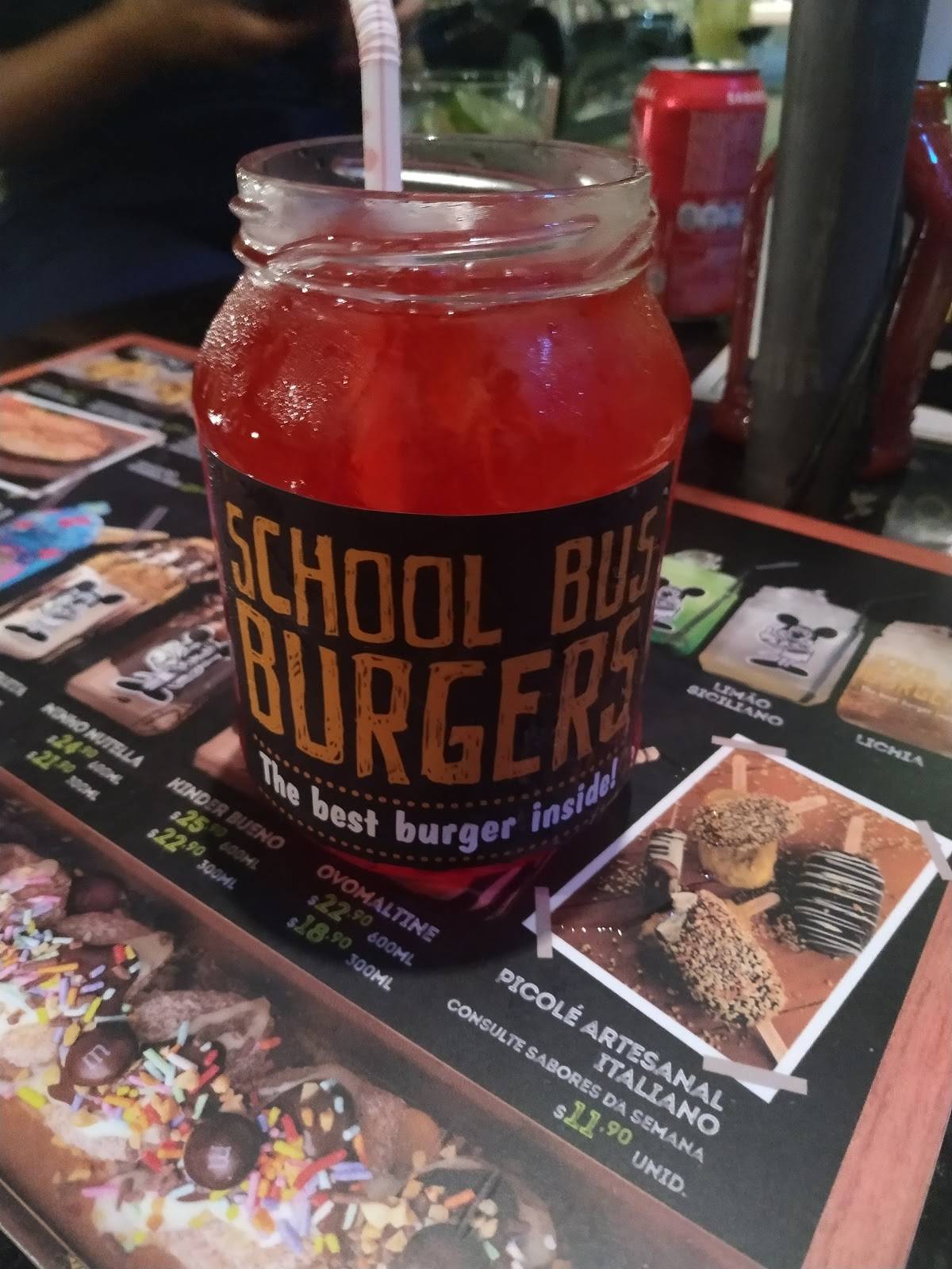 School Bus Burgers cardápio