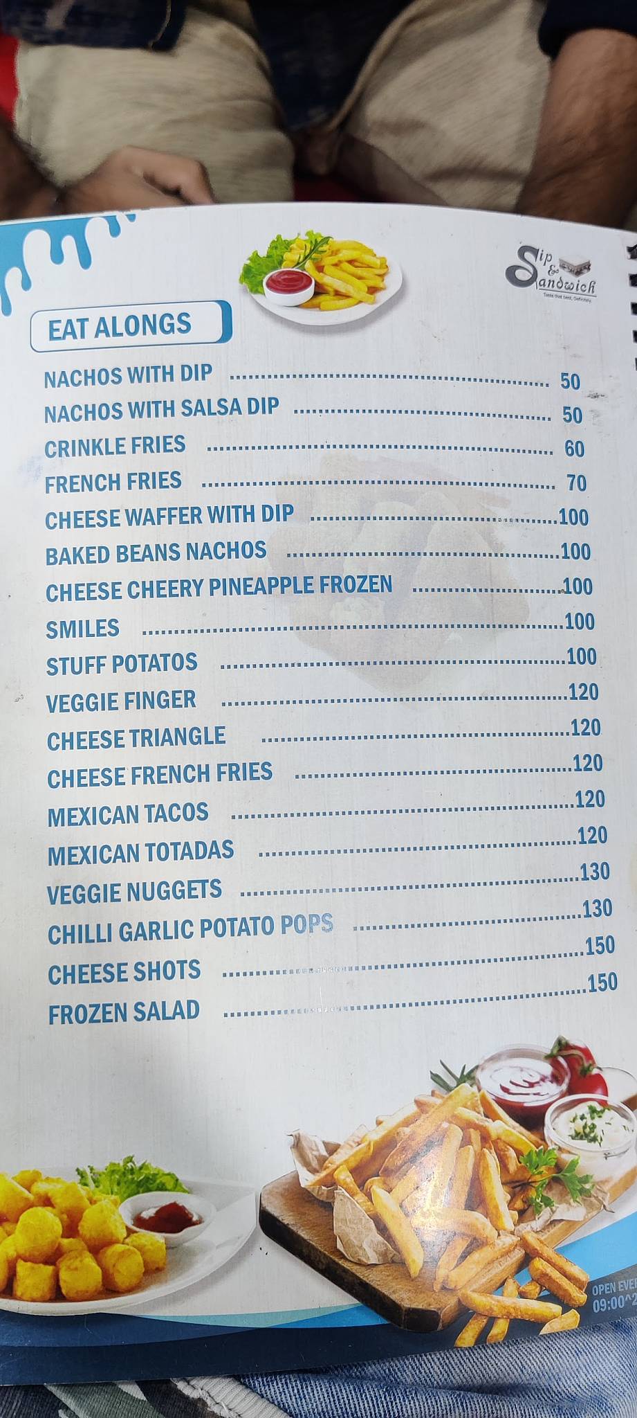 Sip and Sandwich menu