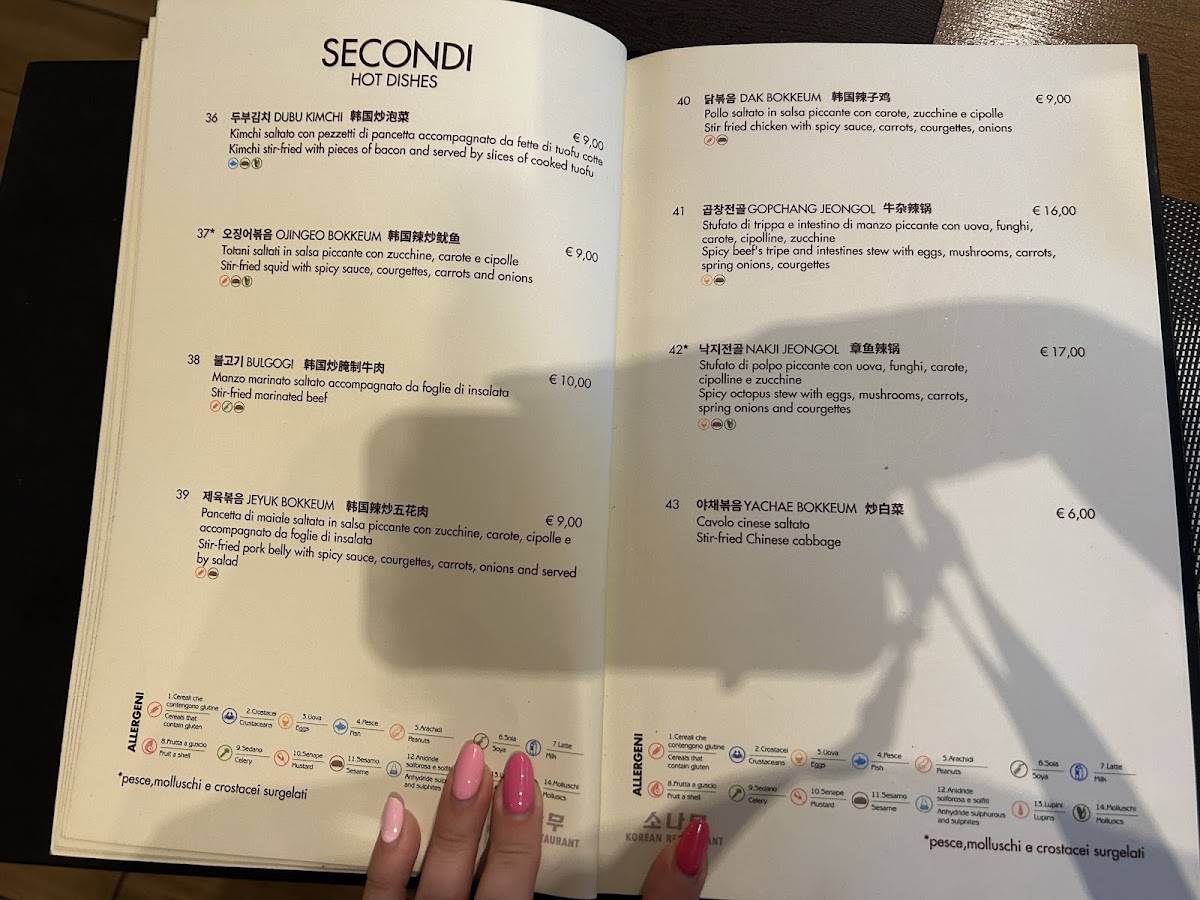 Menu di Sonamu Korean Restaurant 